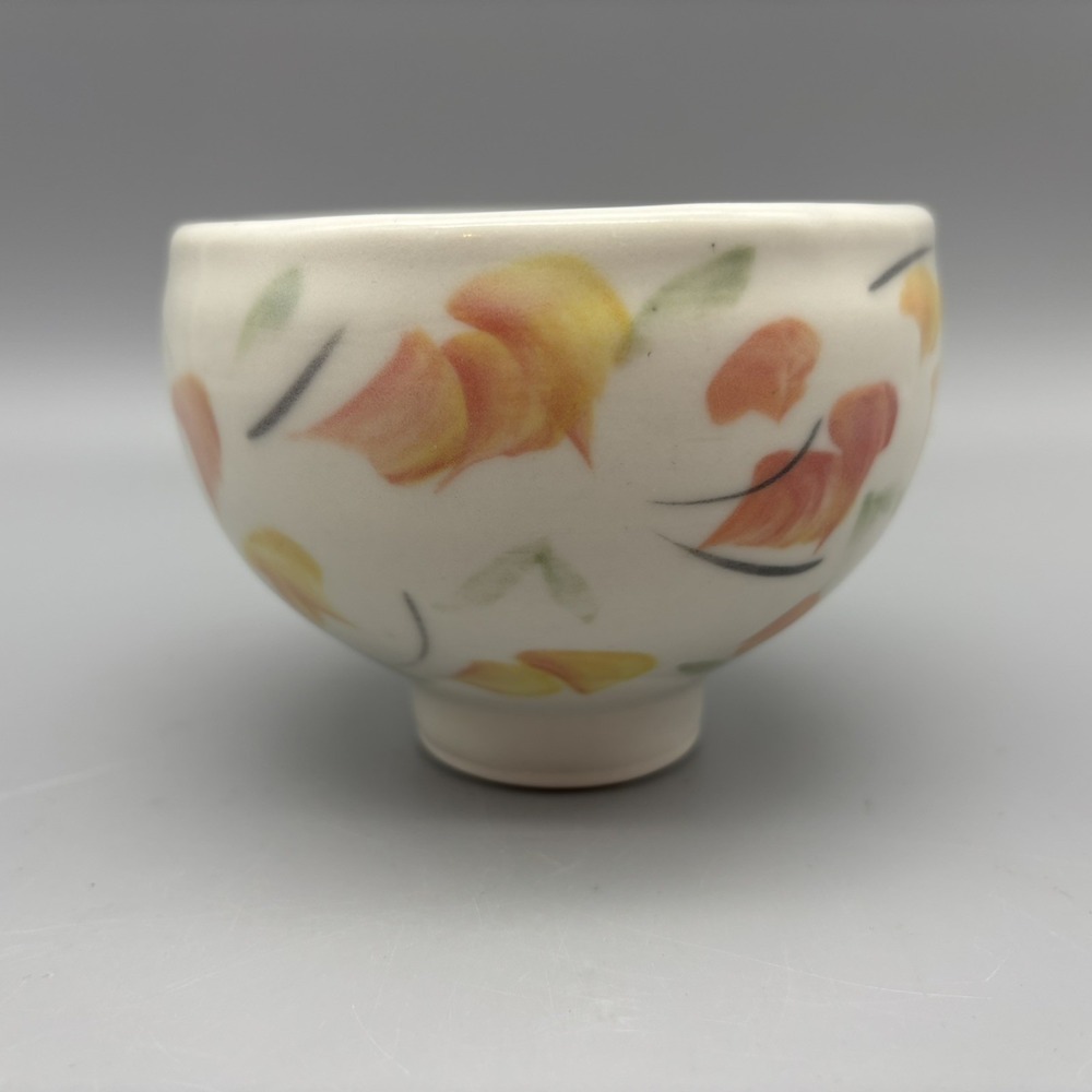 Pottery Bowl Studio Hand Thrown Signed Trinket Key Dish Small Bowl Hand Painted‎